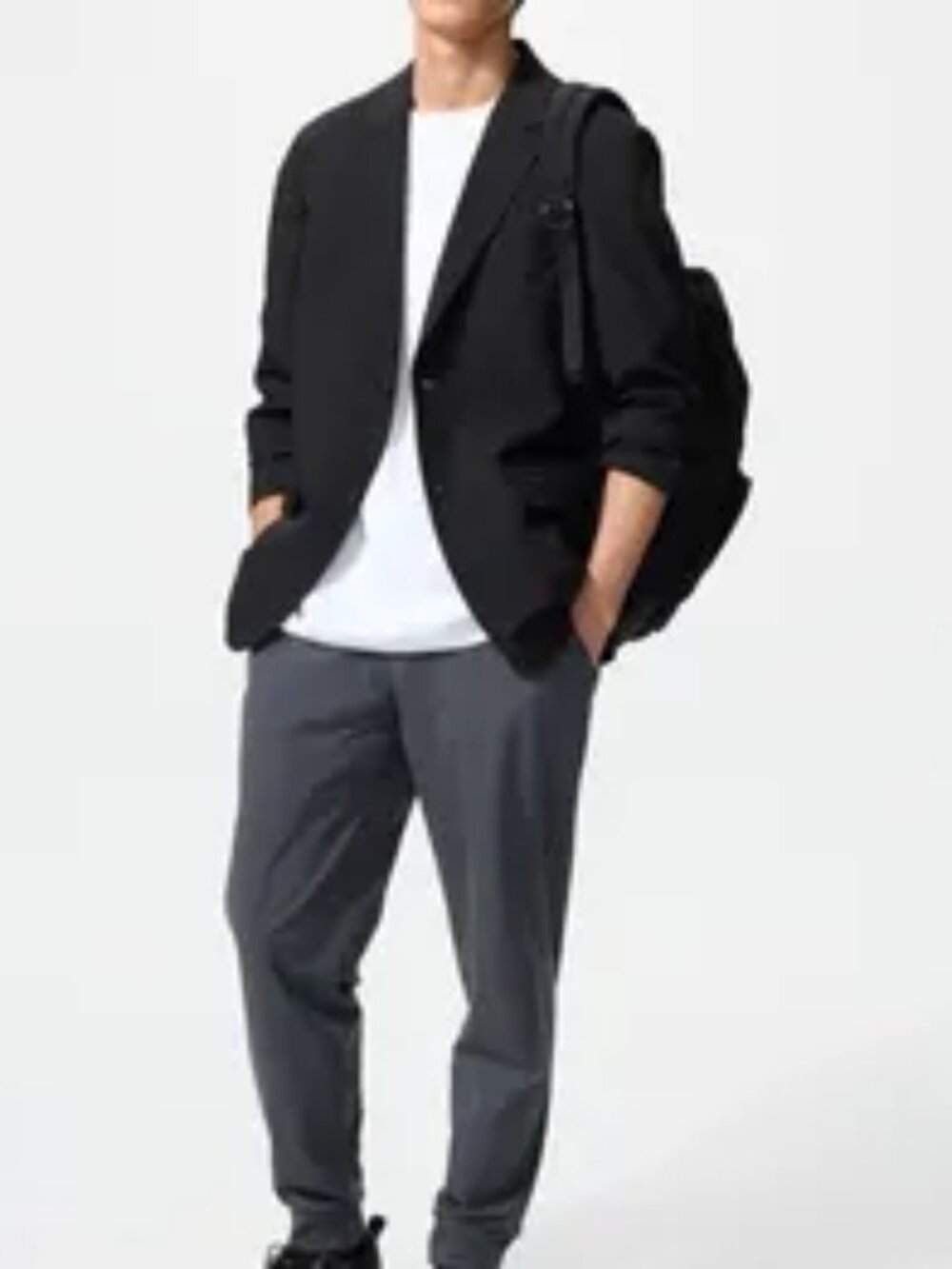 Uniqlo Ultra Stretch Active Jogger Pants Men's Large Grey Tapered Pockets 475384
